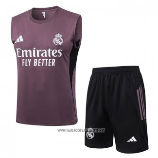 Tracksuit Real Madrid Without Sleeves 2025-2026 Grey Purpura