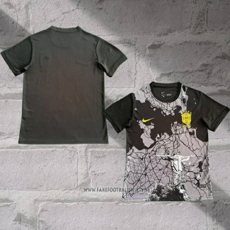 Brazil Jesus Shirt 2025-2026 Black Grey Thailand