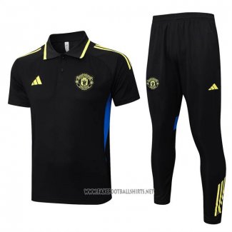 Conjunto Polo Manchester United 2025-2026 Yellow Black