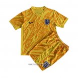 England Goalkeeper Shirt Kid 2024 Yellow