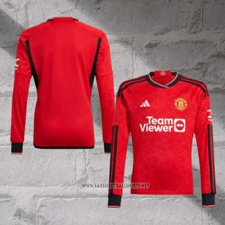 Manchester United Home Shirt Long Sleeve 2023-2024