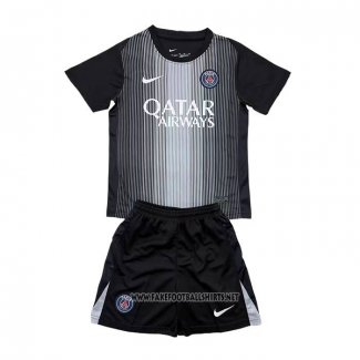Paris Saint-Germain Home Goalkeeper Shirt Kid 2025-2026 Black