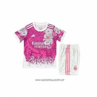 Real Madrid Dragon Shirt Kid 2025-2026 Rosa