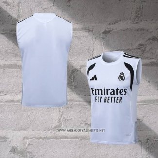 Real Madrid Training Shirt Without Sleeves 2025-2026 White