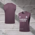 Real Madrid Training Shirt Without Sleeves 2025-2026 Grey Purpura