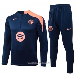 Sweatshirt Tracksuit Barcelona Kid 2025-2026 Blue Orange