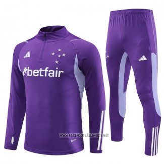 Sweatshirt Tracksuit Cruzeiro Kid 2023-2024 Purpura