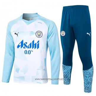 Sweatshirt Tracksuit Manchester City 2024 Blue and White