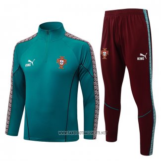 Sweatshirt Tracksuit Portugal Kid 2026-2027 Green