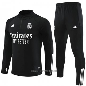 Sweatshirt Tracksuit Real Madrid Kid 2023-2024 Black