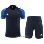 Tracksuit Algeria Short Sleeve 2023-2024 Blue - Shorts