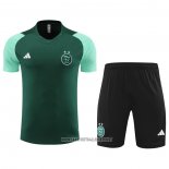 Tracksuit Algeria Short Sleeve 2023-2024 Green - Shorts