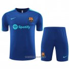 Tracksuit Barcelona Short Sleeve 2023-2024 Blue - Shorts
