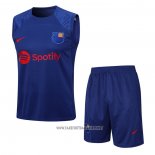 Tracksuit Barcelona Without Sleeves 2023-2024 Blue