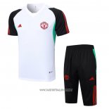 Tracksuit Manchester United Short Sleeve 2023-2024 White and Black - Shorts