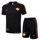 Tracksuit Manchester United Short Sleeve 2025-2026 Black - Shorts