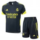Tracksuit Real Madrid Short Sleeve 2025-2026 Yellow - Shorts Black