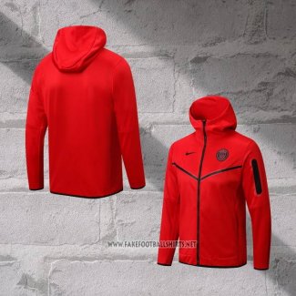 Chaqueta con Capucha del Paris Saint-Germain 2022-2023 Red