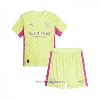 Manchester City Goalkeeper Shirt Kid 2023-2024 Green