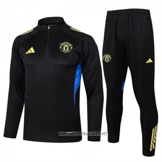 Sweatshirt Tracksuit Manchester United 2025-2026 Yellow Black