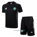 Tracksuit Al-Ahli Saudi Short Sleeve 2025-2026 Black - Shorts