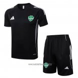 Tracksuit Al-Ahli Saudi Short Sleeve 2025-2026 Black - Shorts