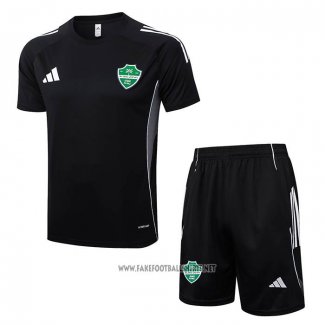 Tracksuit Al-Ahli Saudi Short Sleeve 2025-2026 Black - Shorts