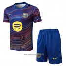 Tracksuit Barcelona Short Sleeve 2025-2026 Yellow - Shorts Blue