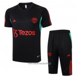 Tracksuit Manchester United Short Sleeve 2023-2024 Black - Shorts