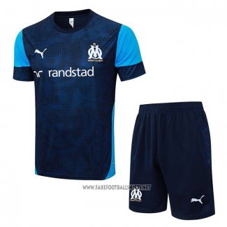 Tracksuit Olympique Marseille Short Sleeve 2025-2026 Blue - Shorts