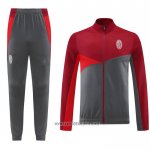 Jacket Tracksuit AC Milan 2024-2025 Red Grey