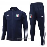 Jacket Tracksuit Italy Kid 2023-2024 Blue