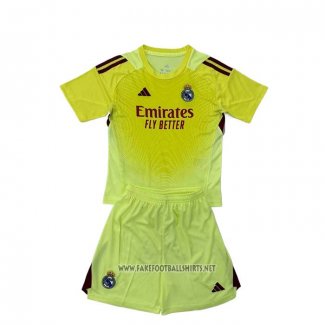 Real Madrid Goalkeeper Shirt Kid 2025-2026 Yellow