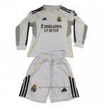Real Madrid Home Shirt Kid Long Sleeve 2025-2026