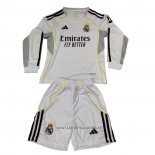 Real Madrid Home Shirt Kid Long Sleeve 2025-2026