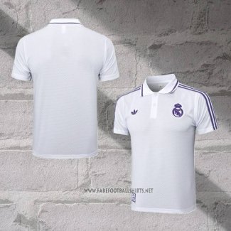 Real Madrid Shirt Polo 2025-2026 White Purpura