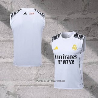 Real Madrid Training Shirt Without Sleeves 2025-2026 White