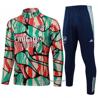 Sweatshirt Tracksuit Arsenal Kid 2024-2025 Red Green