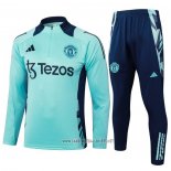 Sweatshirt Tracksuit Manchester United Kid 2024-2025 Green