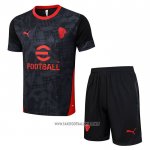 Tracksuit AC Milan Short Sleeve 2025-2026 Black - Shorts