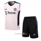 Tracksuit Manchester United Without Sleeves 2023-2024 Rosa