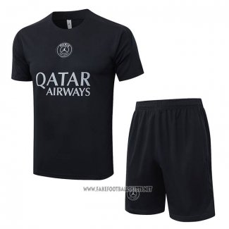 Tracksuit Paris Saint-Germain Jordan Short Sleeve 2025-2026 Black - Shorts