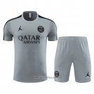 Tracksuit Paris Saint-Germain Jordan Short Sleeve 2023-2024 Grey - Shorts