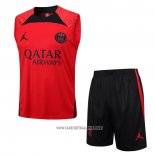 Tracksuit Paris Saint-Germain Jordan Without Sleeves 2023-2024 Red