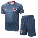 Tracksuit Sao Paulo Short Sleeve 2025-2026 Blue Grey - Shorts