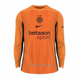 Inter Milan Goalkeeper Shirt Long Sleeve 2025-2026 Orange