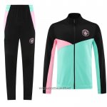 Jacket Tracksuit Manchester City 2024-2025 Black and Green