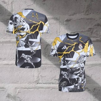 Real Madrid Shirt Pre-Match 2025-2026 Black White