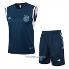 Tracksuit Ajax Without Sleeves 2023-2024 Blue