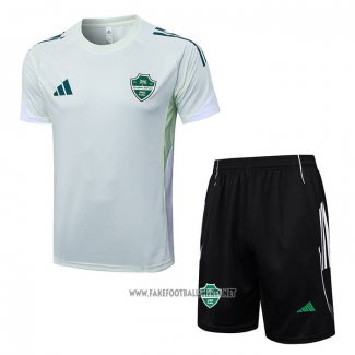 Tracksuit Al-Ahli Saudi Short Sleeve 2025-2026 White - Shorts